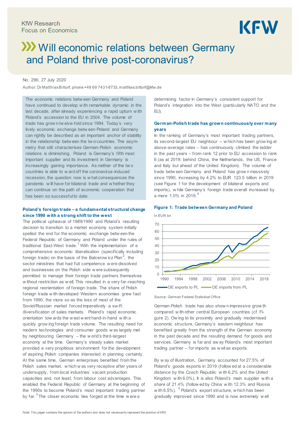 Will Economic Relations Between Germany and Poland Thrive Post-Coronavirus?