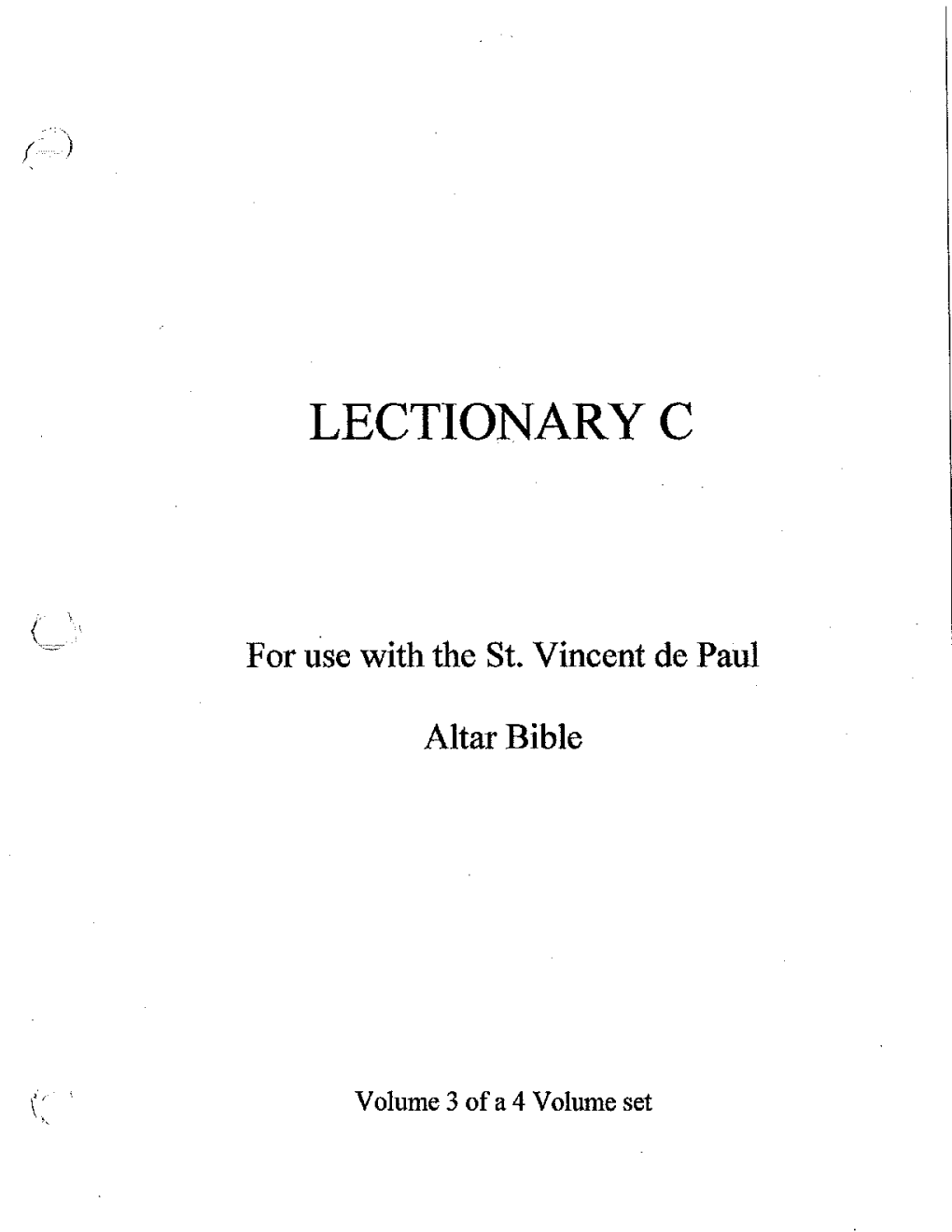 Lectionary C