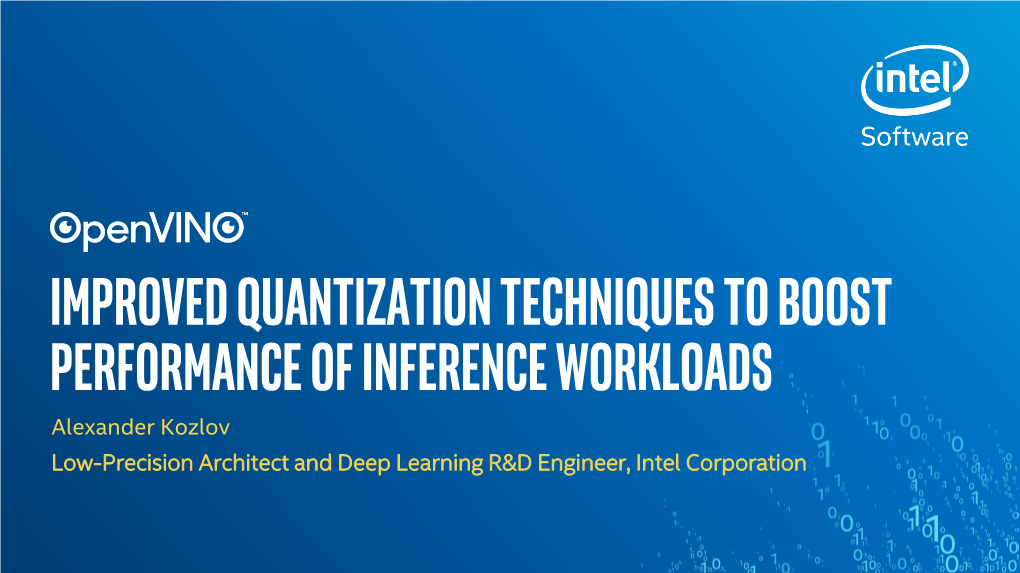 Improved Quantization Techniques to Boost Performance of Inference