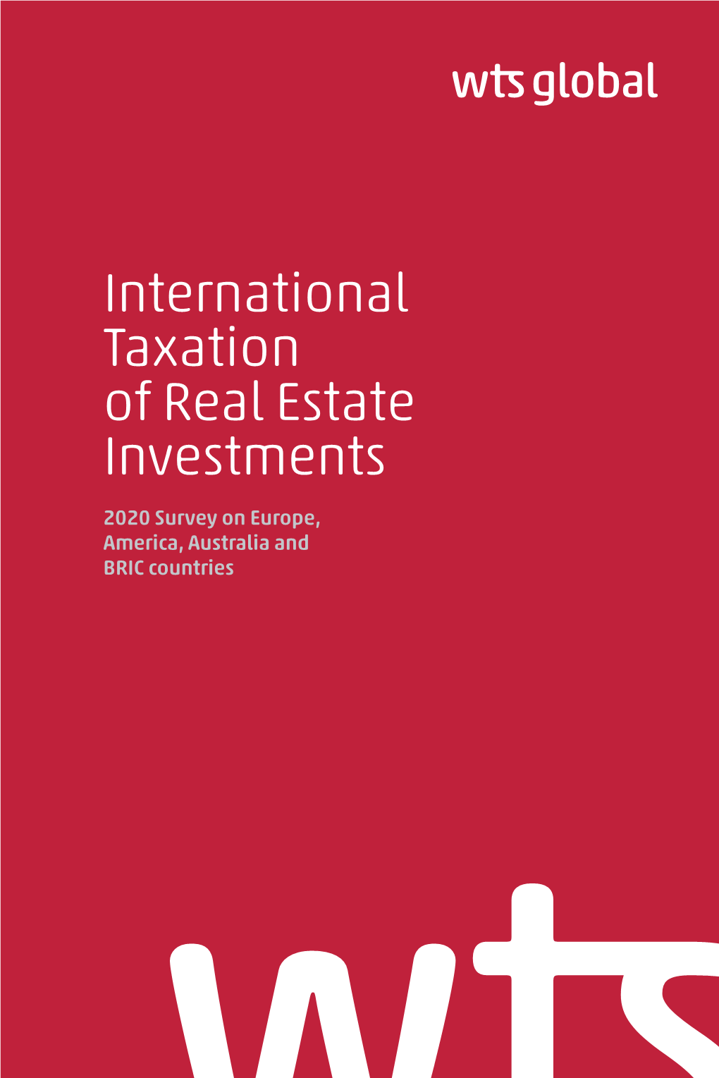 International Taxation of Real Estate Investments