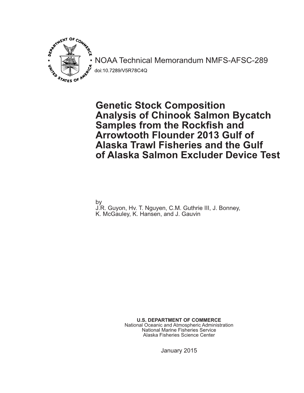 Genetic Stock Composition Analysis Of