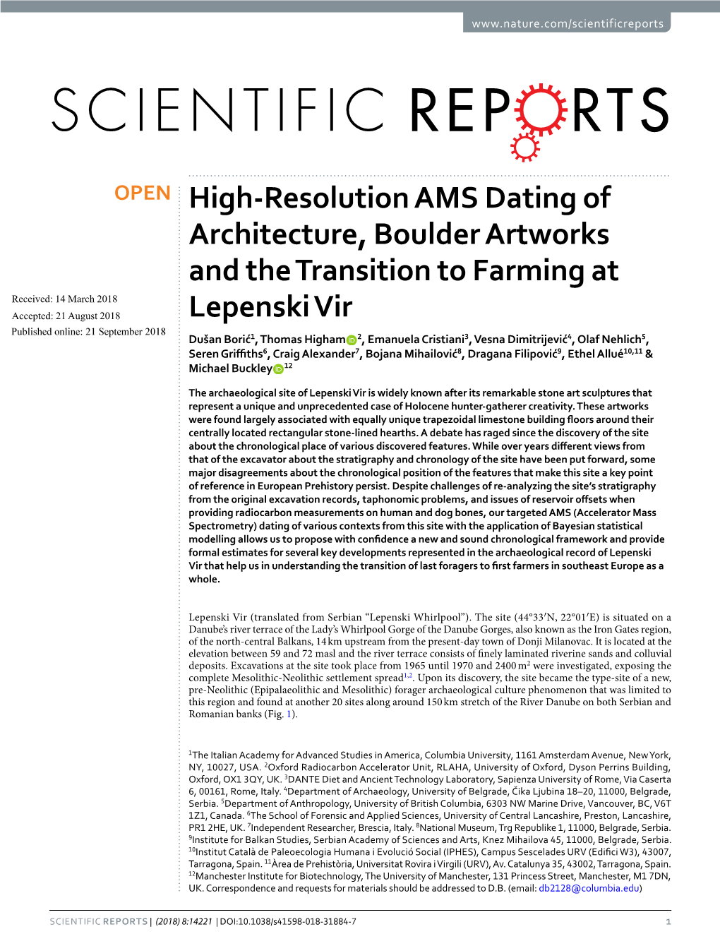 High-Resolution AMS Dating of Architecture, Boulder Artworks And