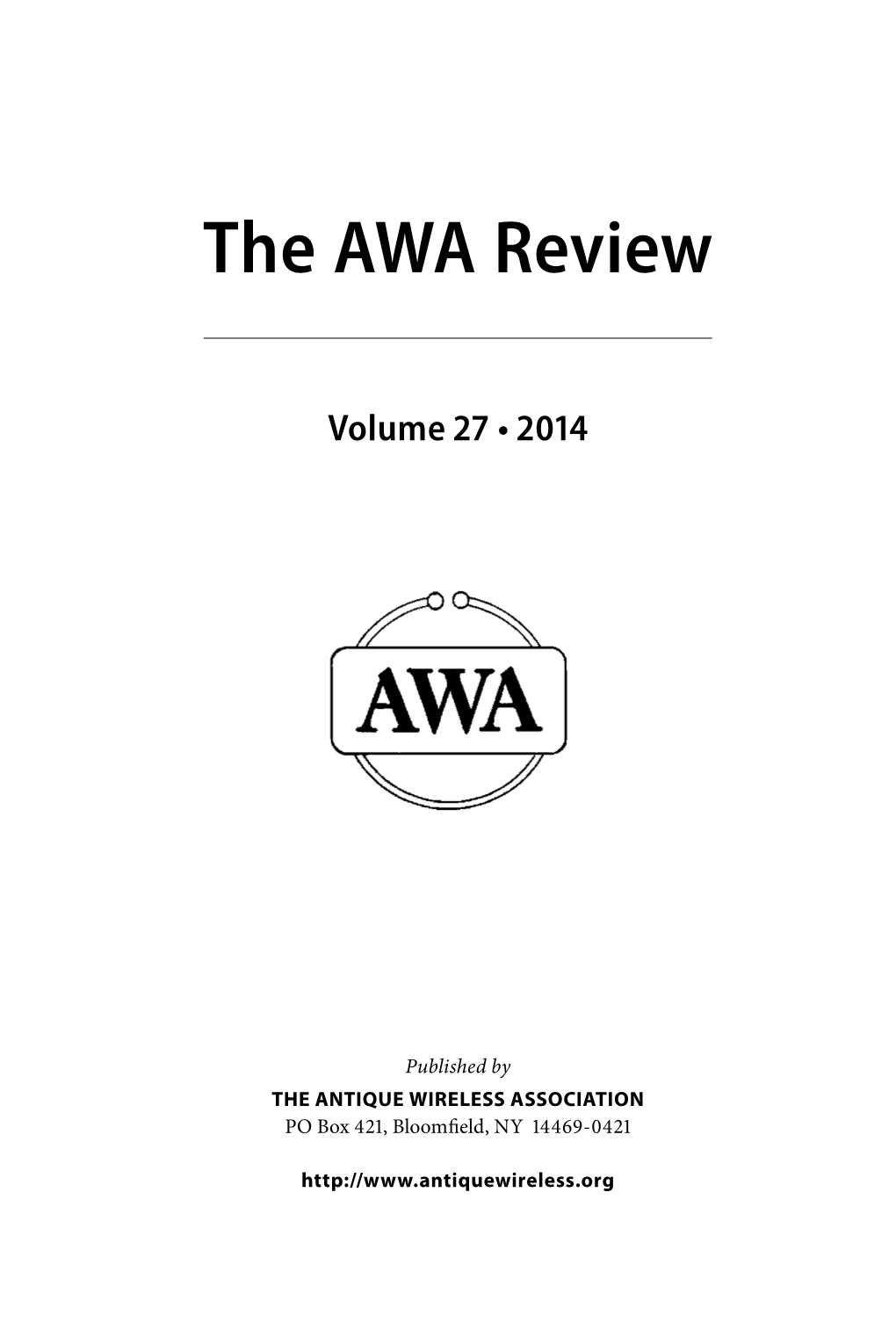 The AWA Review