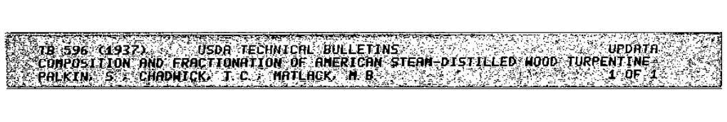 Composition and Fractionation of American Steam-Distilled Wood Turpentine 1