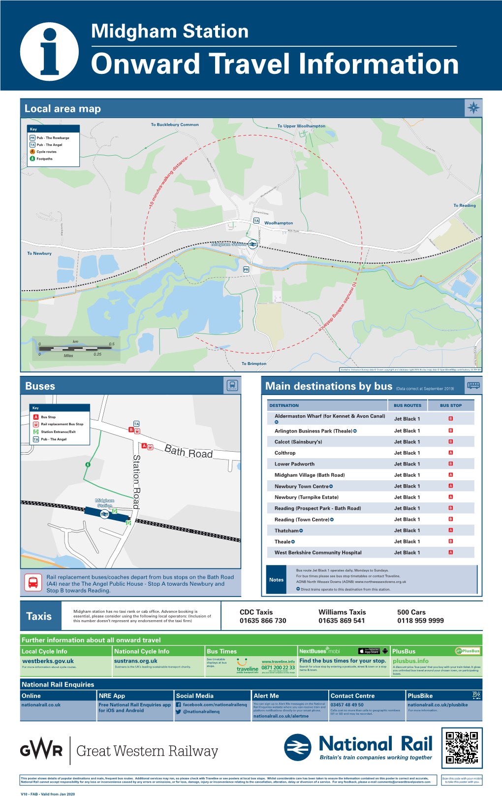 Midgham Station I Onward Travel Information Local Area Map