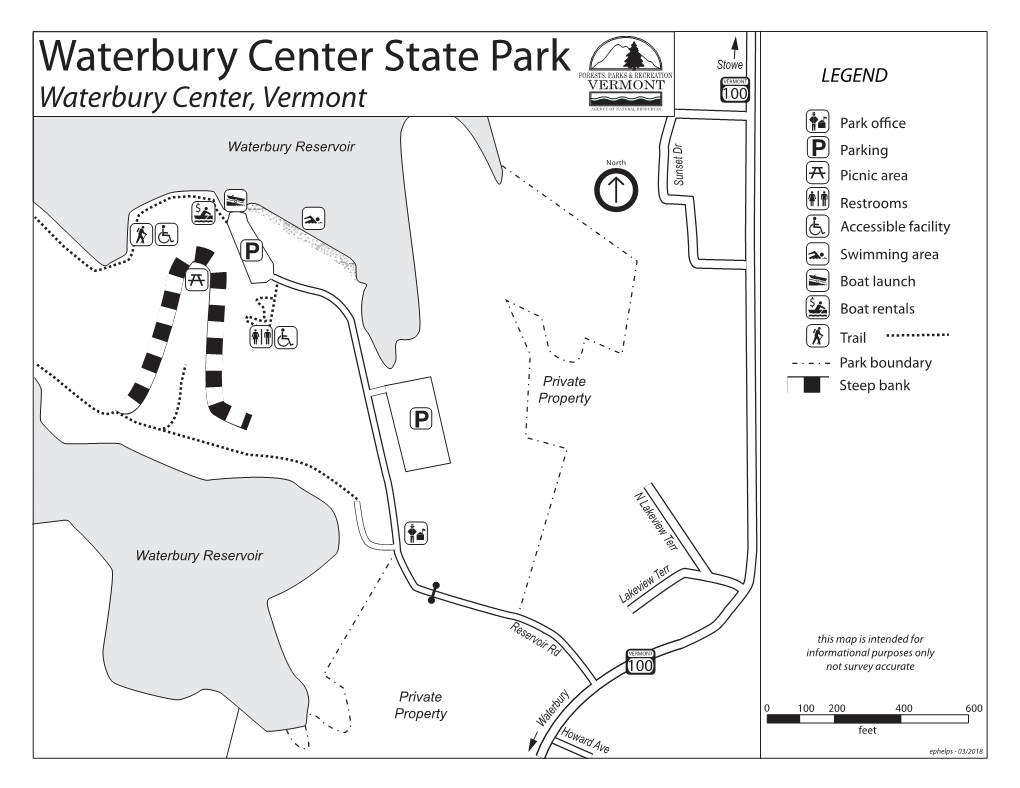 Waterbury Center State Park Map and Guide