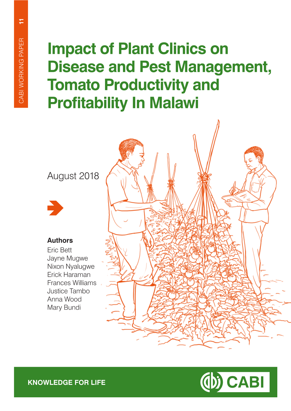 Impact of Plant Clinics on Disease and Pest Management, Tomato Productivity And