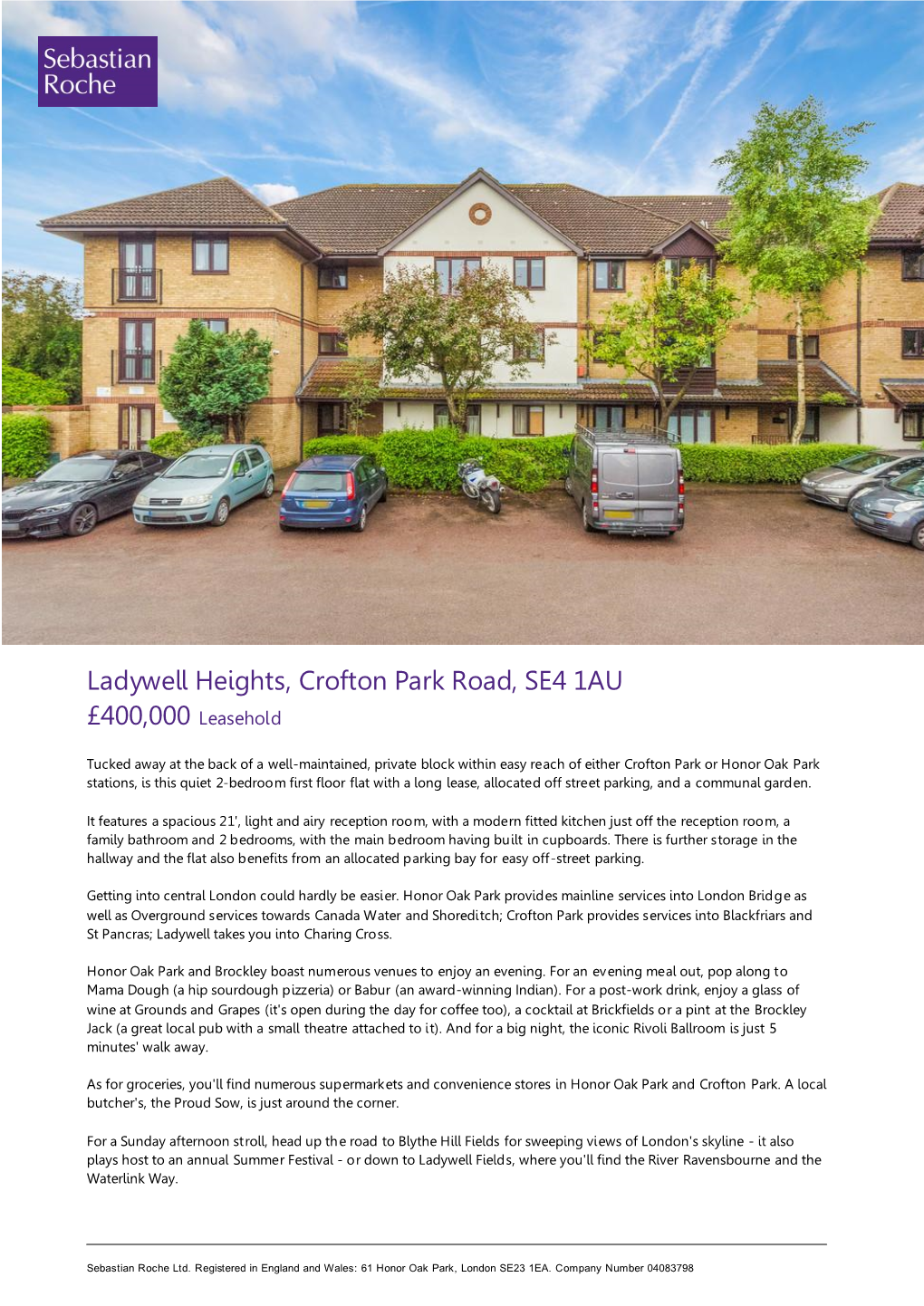 Ladywell Heights, Crofton Park Road, SE4 1AU £400,000 Leasehold
