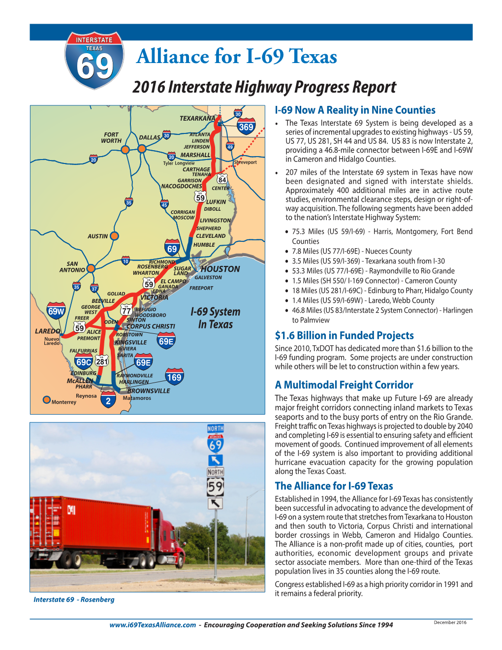 2016 Interstate Highway Progress Report