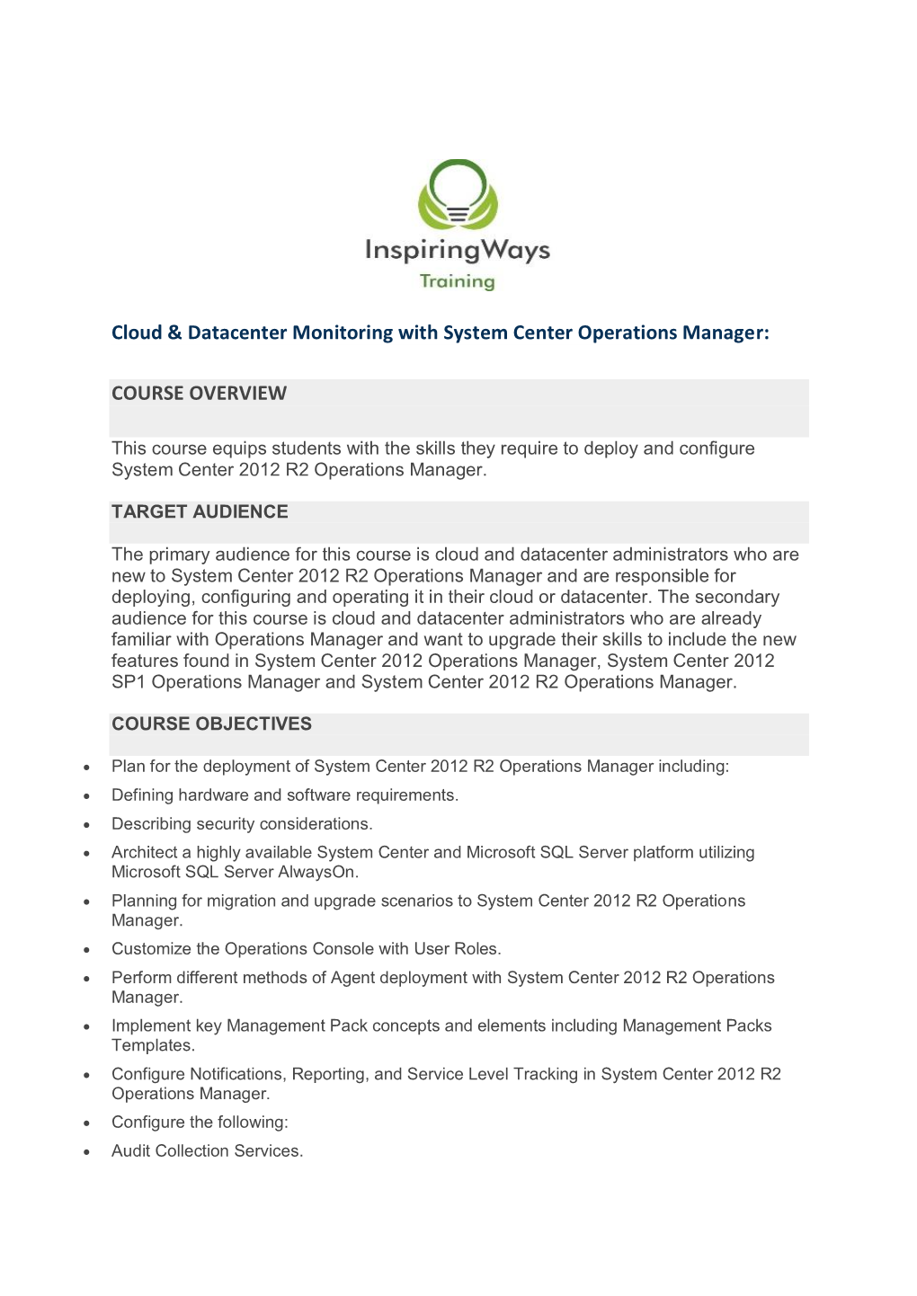 Cloud & Datacenter Monitoring with System Center Operations Manager