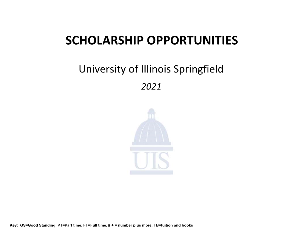 Scholarship Opportunities