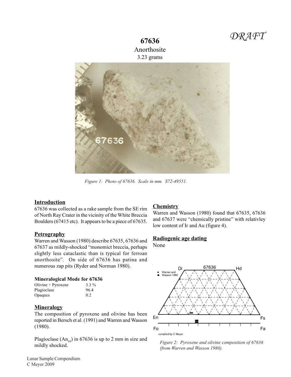 Anorthosite 3.23 Grams