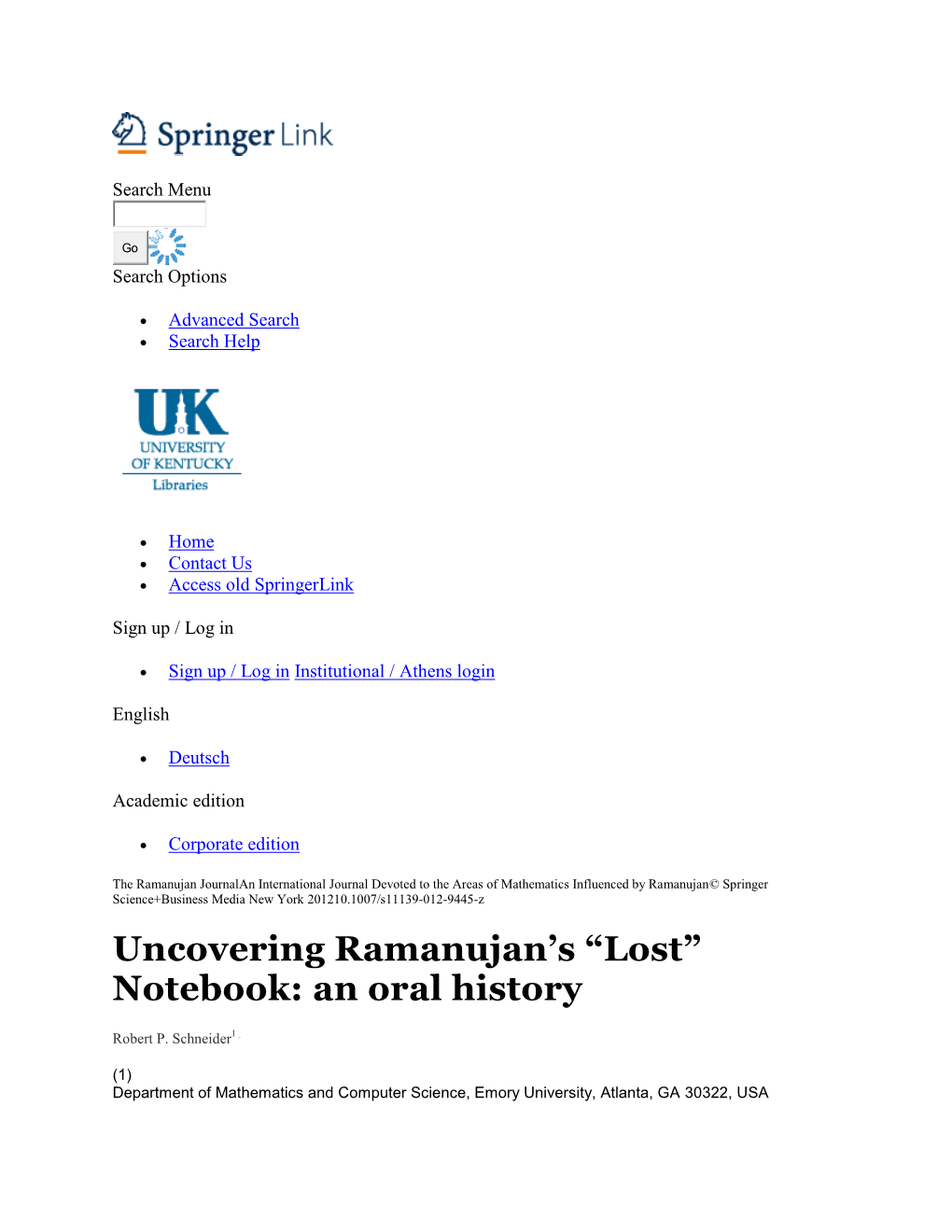 Uncovering Ramanujan's