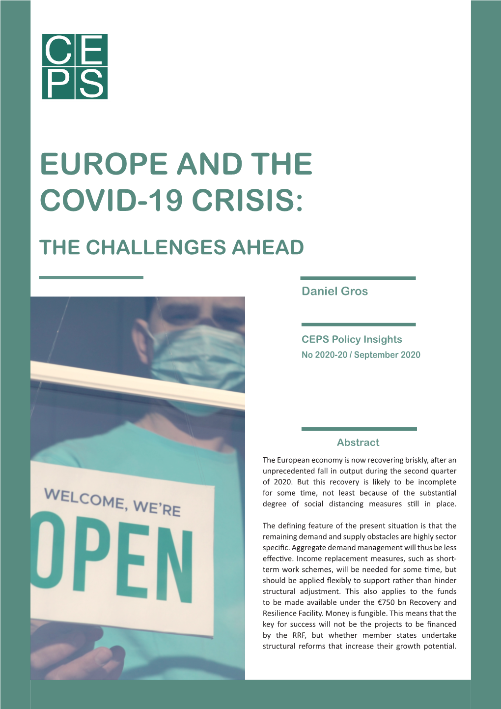 Europe and the Covid-19 Crisis