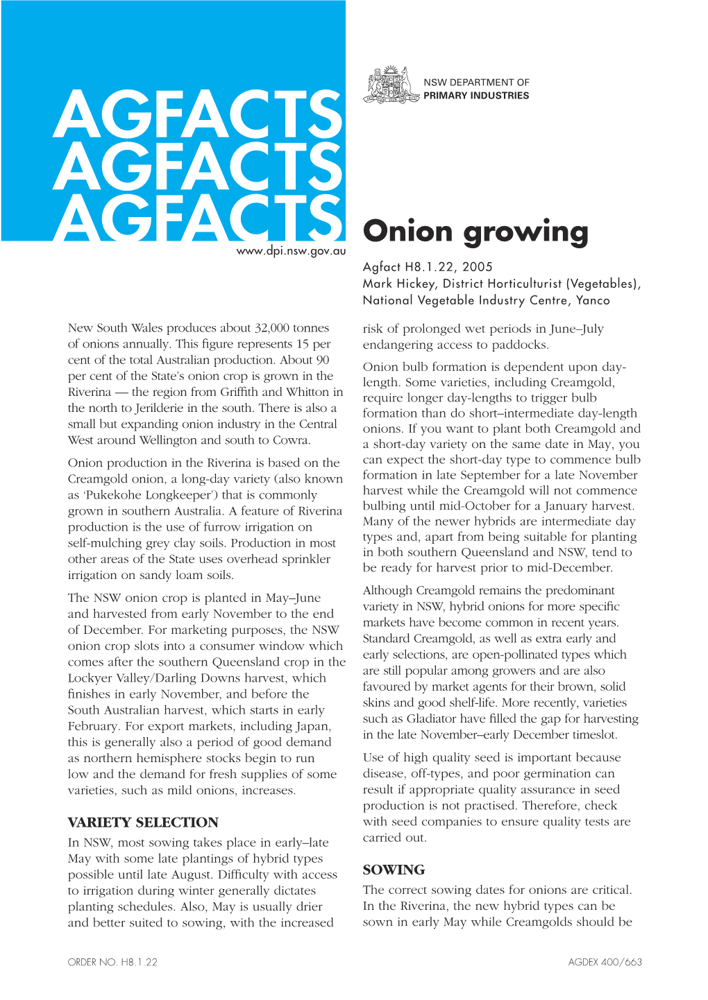 Onion Growing Agfact H8.1.22