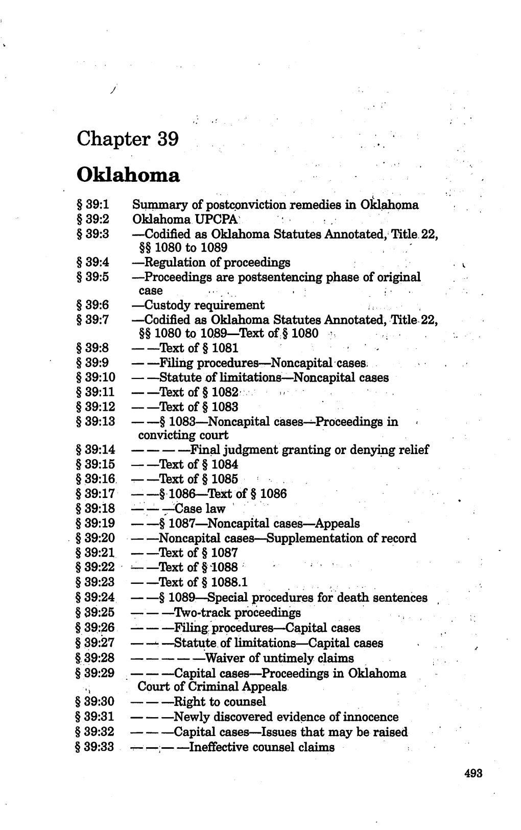 Oklahoma Attorney Post Conviction Manual