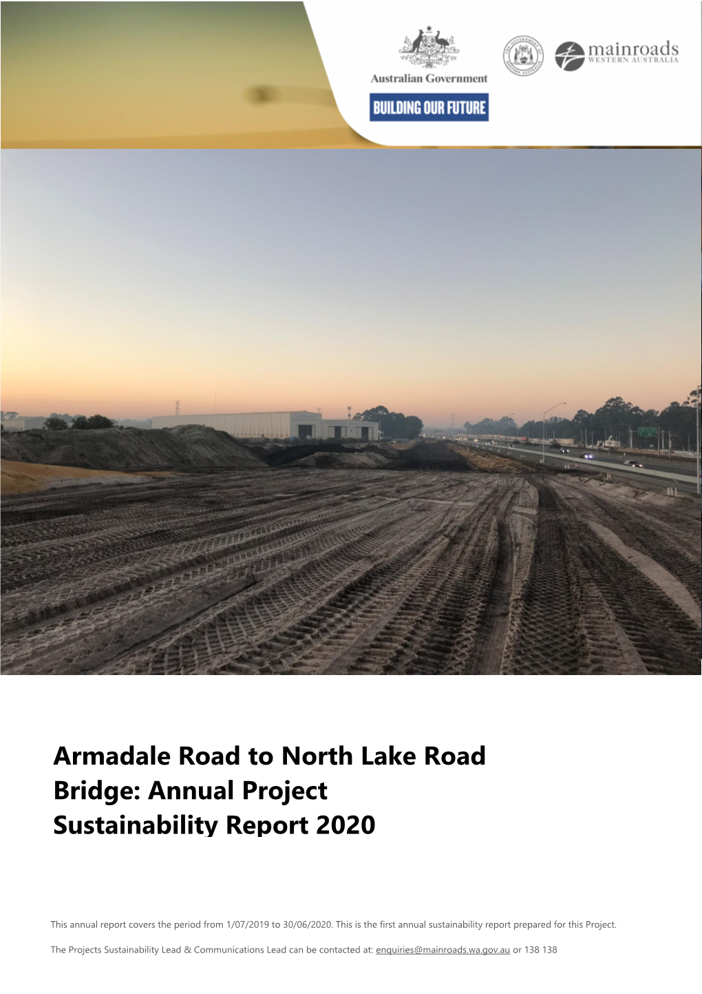 Armadale Road to North Lake Road Bridge: Annual Project Sustainability Report 2020