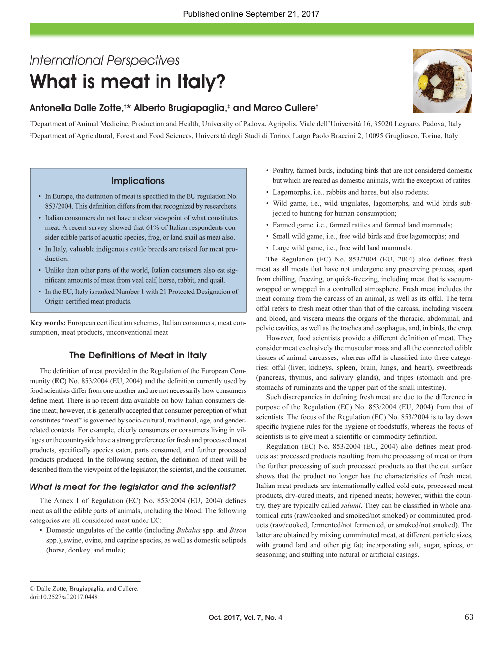 What Is Meat in Italy?