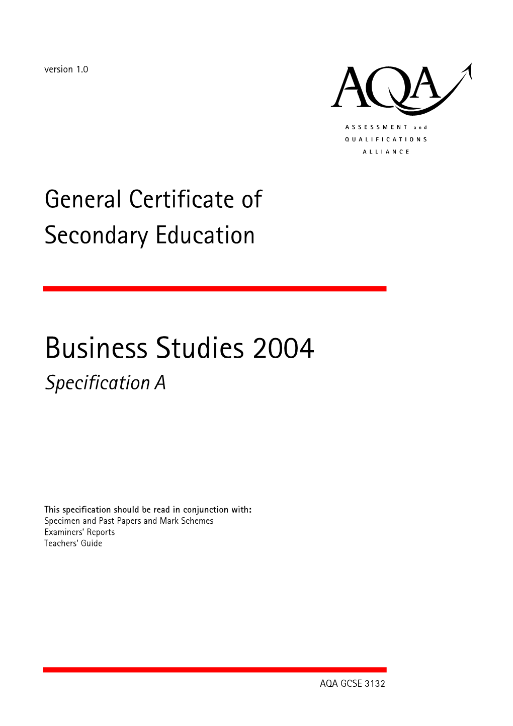 AQA GCSE Business Studies Specification A