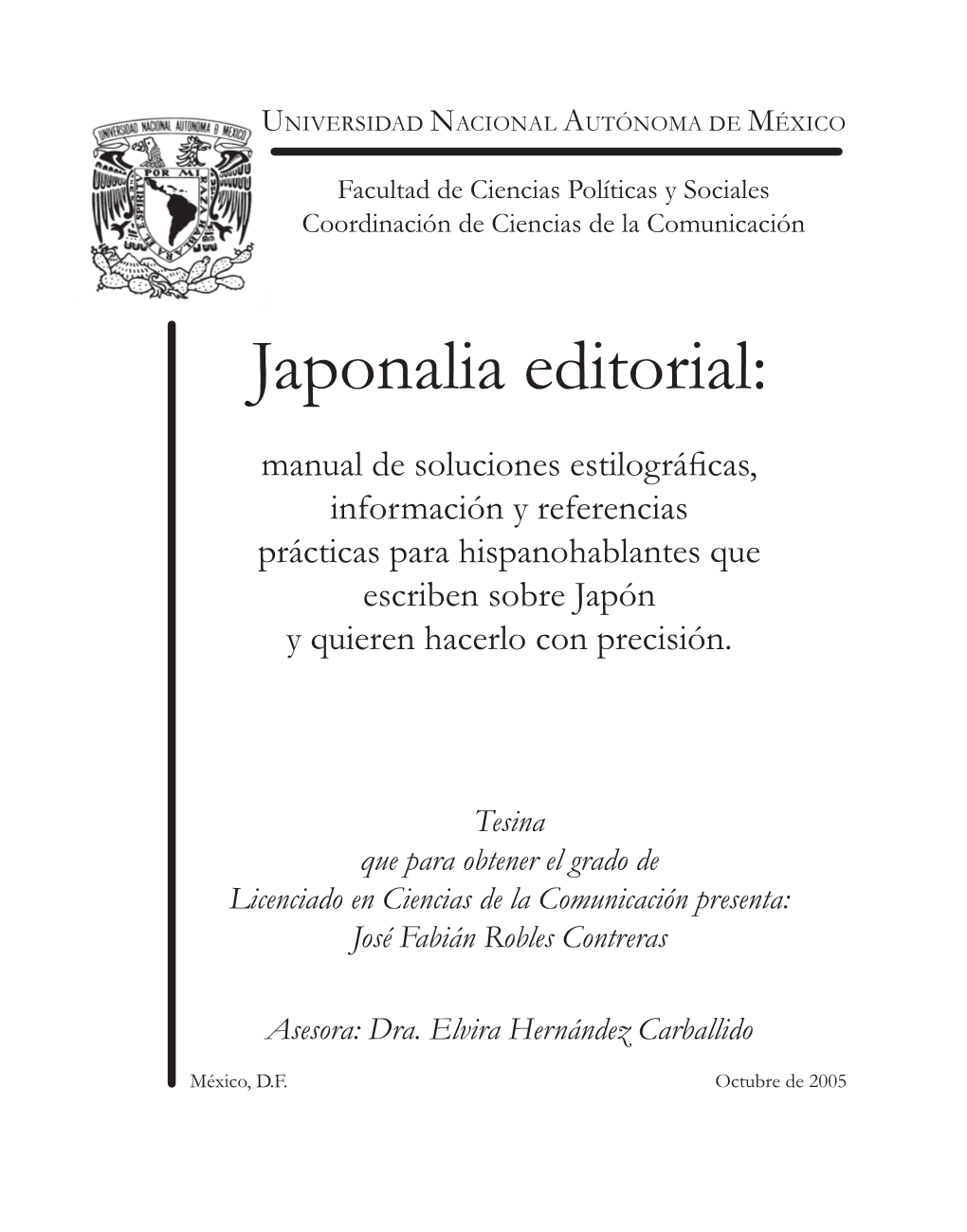 TESIS: Japonalia Editorial