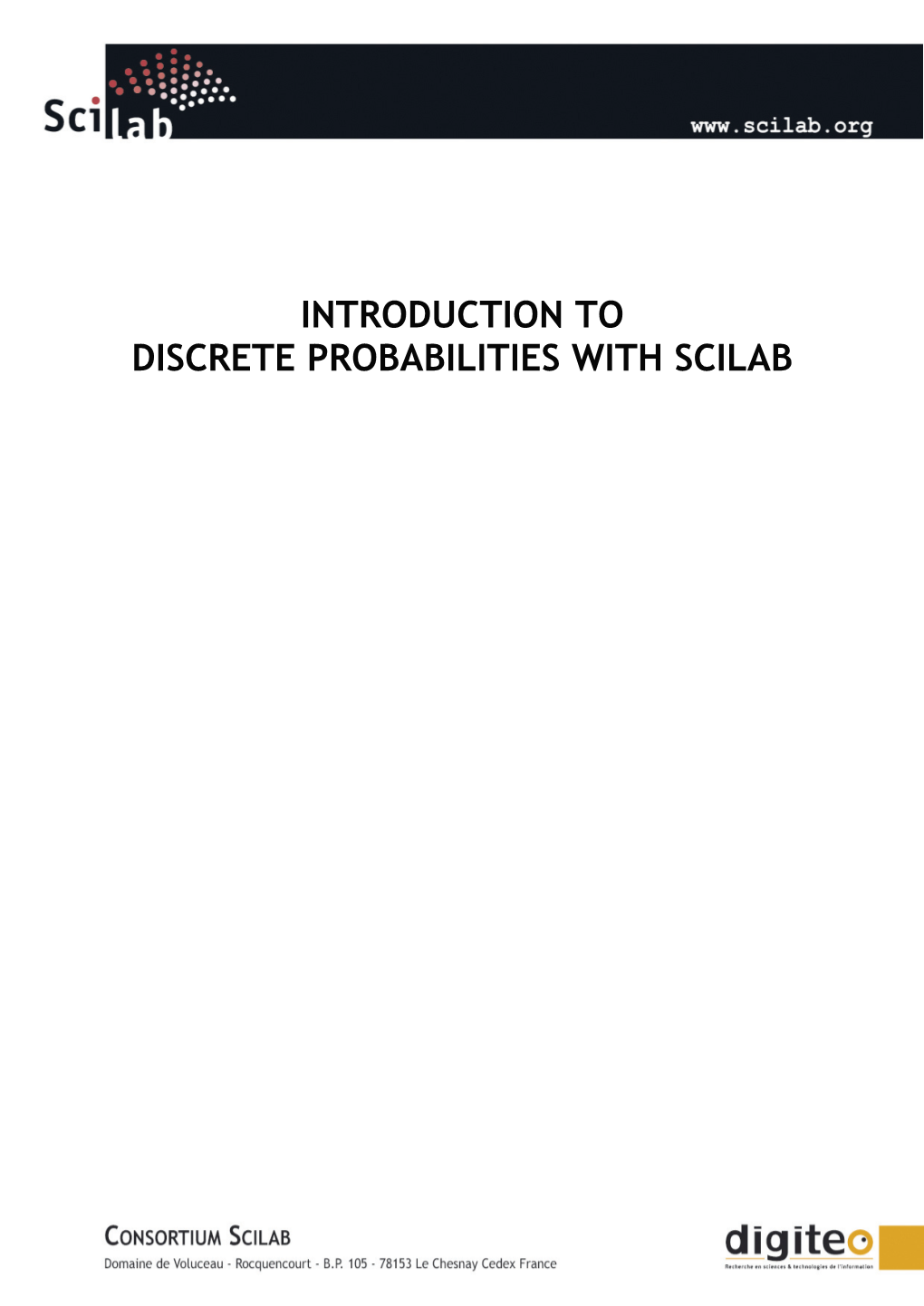 Introduction to Discrete Probabilities with Scilab