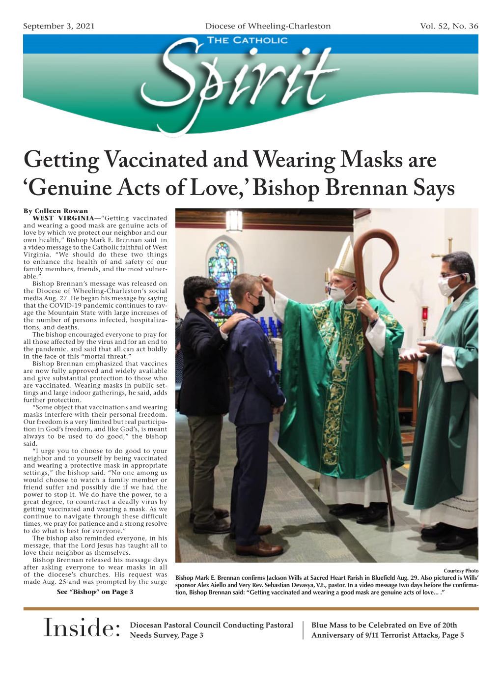 'Genuine Acts of Love,' Bishop Brennan Says