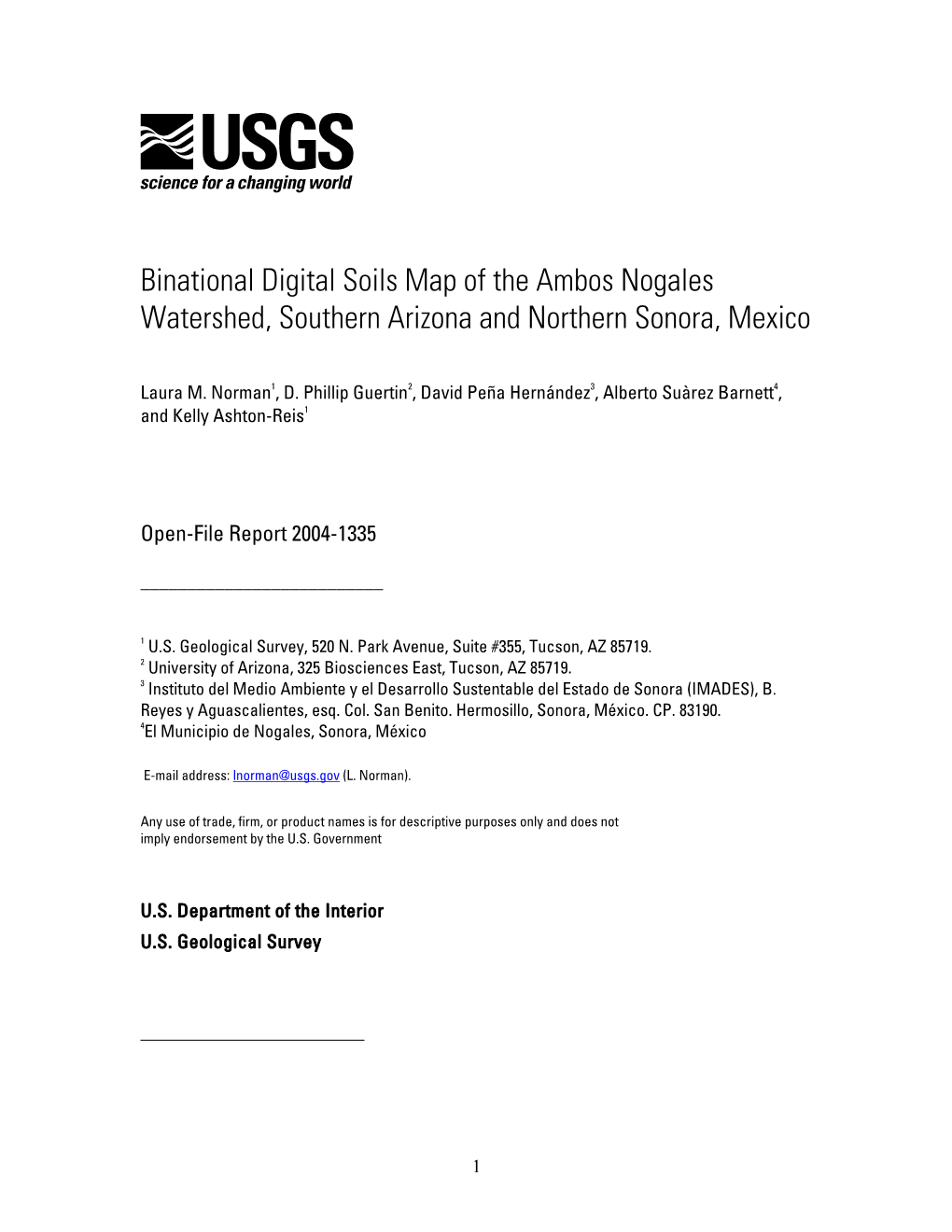 Binational Digital Soils Map of the Ambos Nogales Watershed, Southern Arizona and Northern Sonora, Mexico