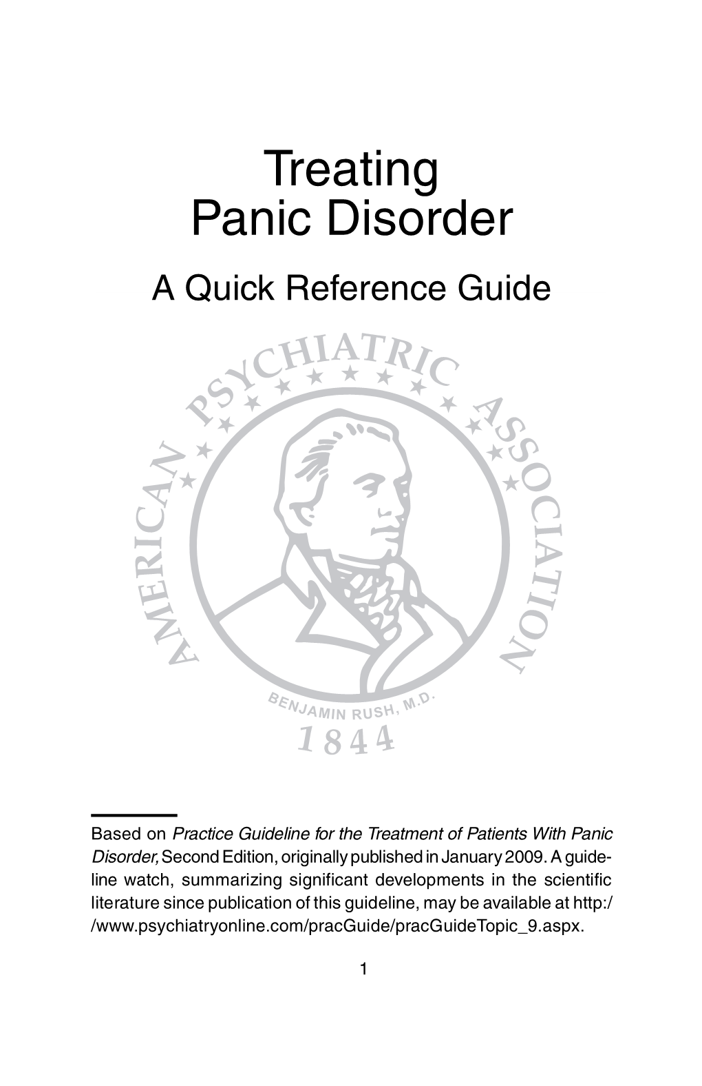 Treating Panic Disorder: a Quick Reference Guide