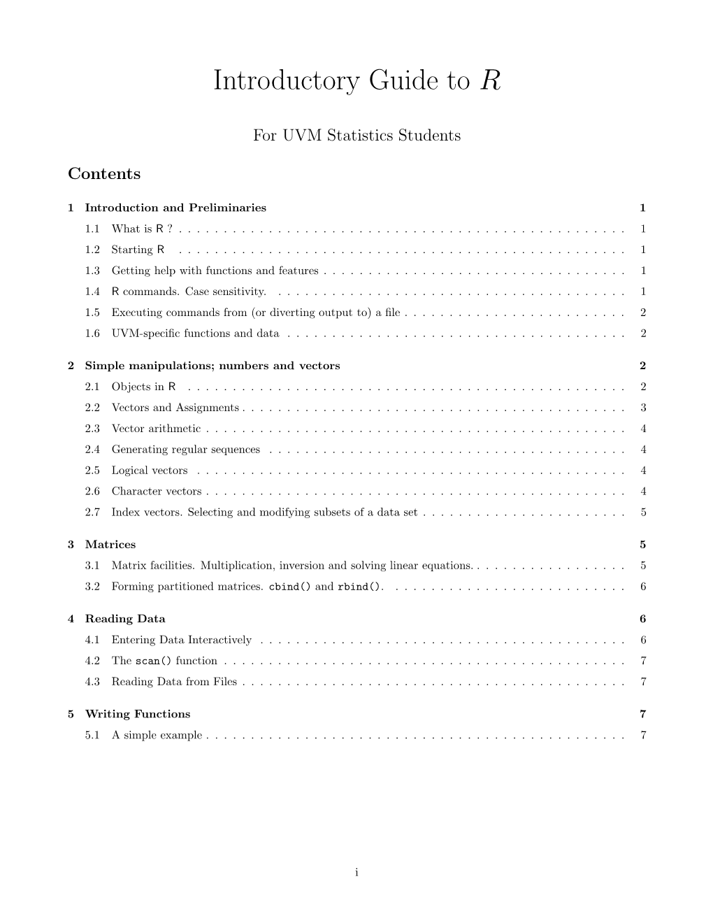 Introductory Guide to R