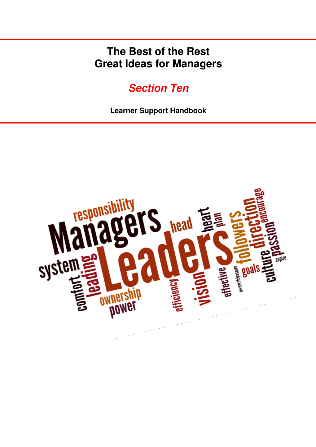 The Best of the Rest Great Ideas for Managers Section