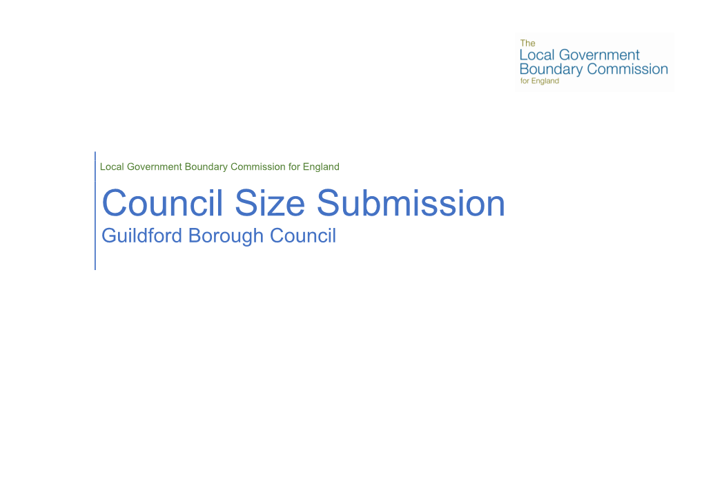 Guildford Borough Council Contents How to Make a Submission