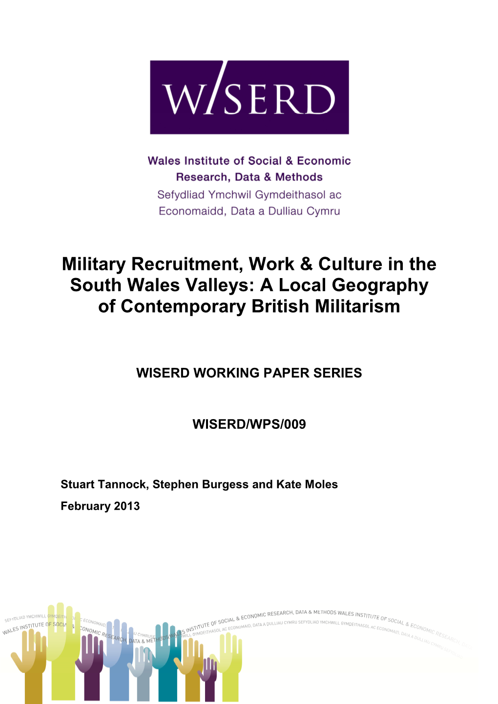 Military Recruitment, Work & Culture in the South Wales Valleys