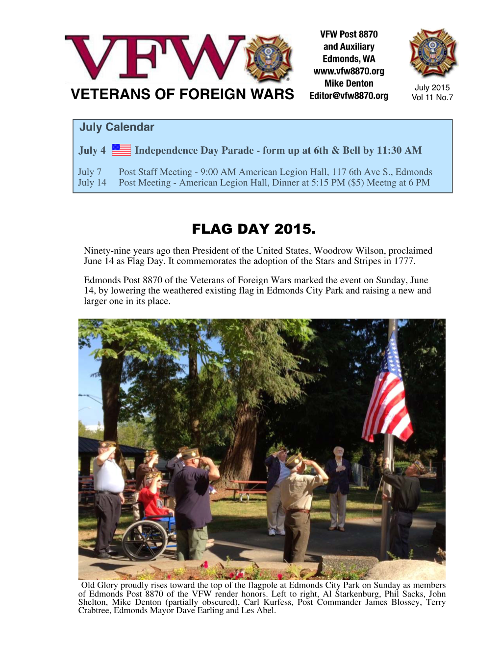 VFW Newletter Template