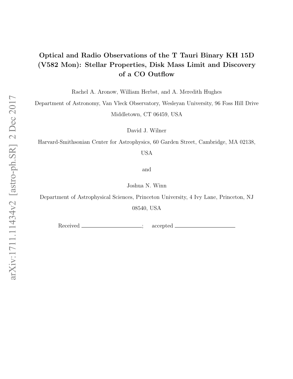 Arxiv:1711.11434V2 [Astro-Ph.SR] 2 Dec 2017 – 2 –