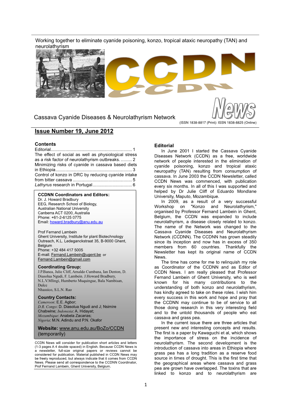 Cassava Cyanide Diseases & Neurolathyrism Network