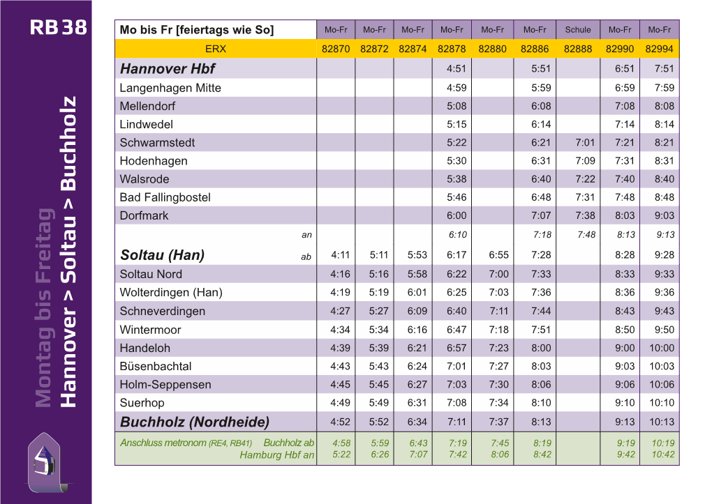 Montag Bis Freitag Hanno Ver > Soltau > Buchholz RB 38