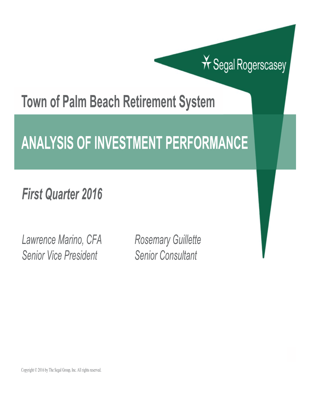 Analysis of Investment Performance