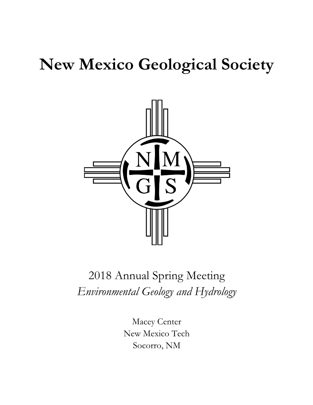 2018 Annual Spring Meeting Environmental Geology and Hydrology