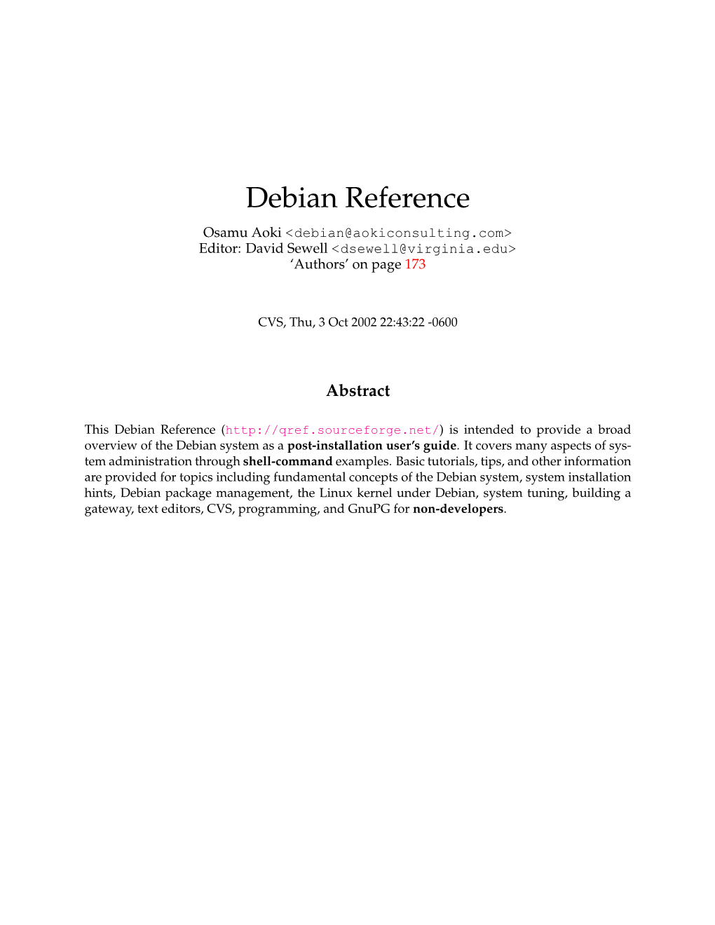 Debian Reference