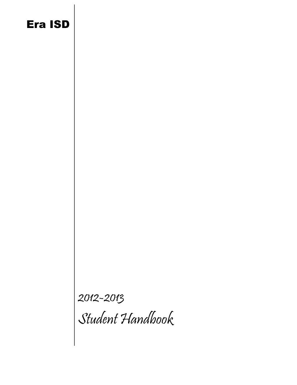 Student Handbook Table of Contents PREFACE