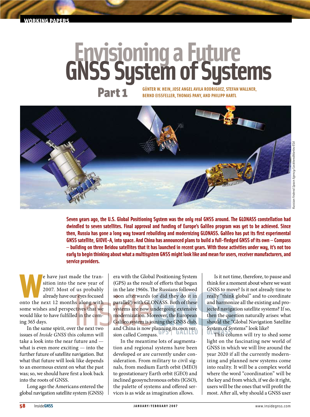 Envisioning a Future GNSS System of Systems Günter W