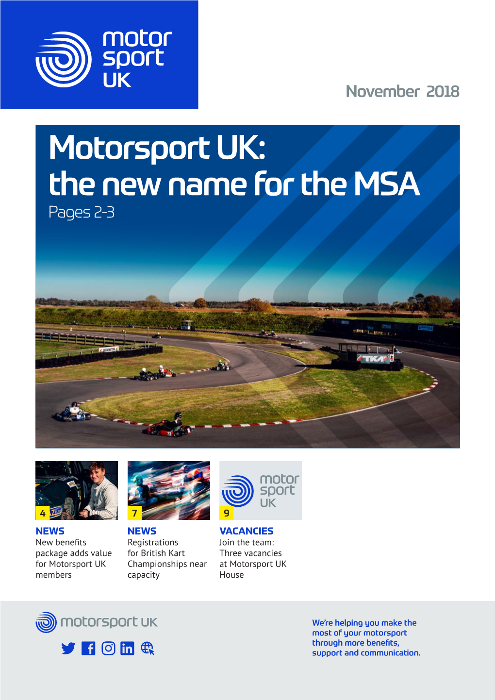 Motorsport UK: the New Name for the MSA Pages 2-3