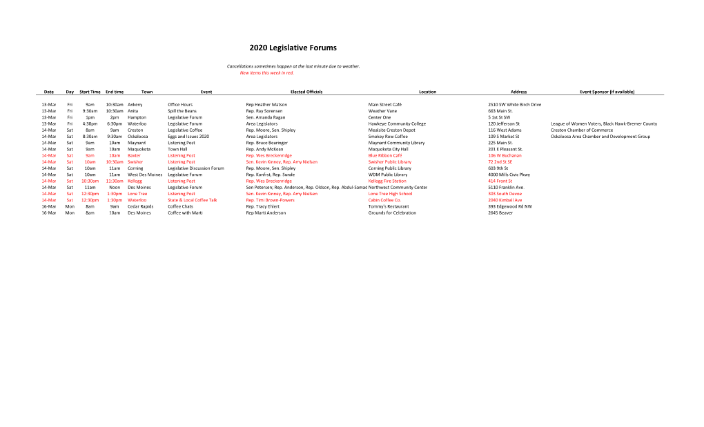 Legislative Forum 2020.Xlsx