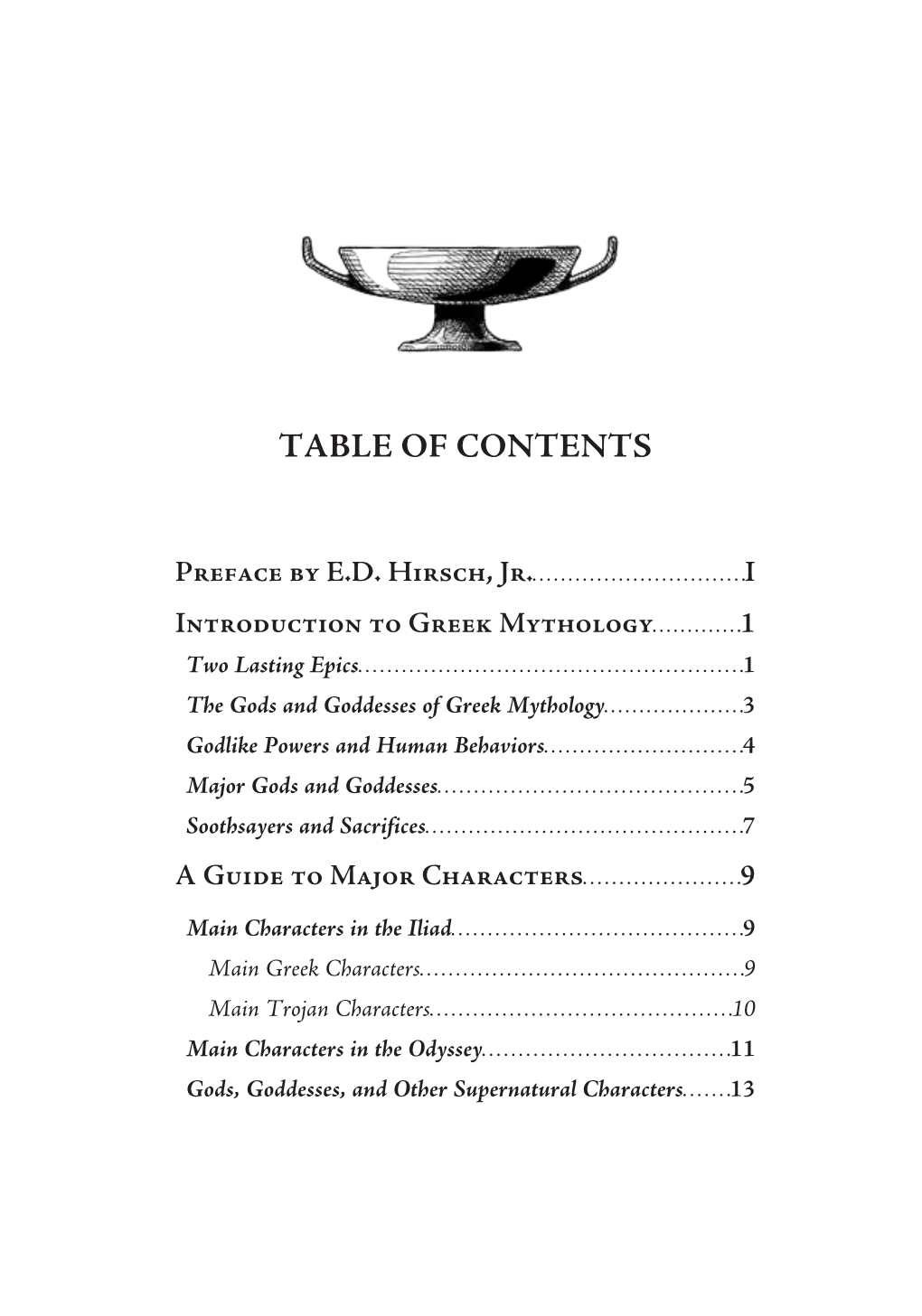 Table of Contents