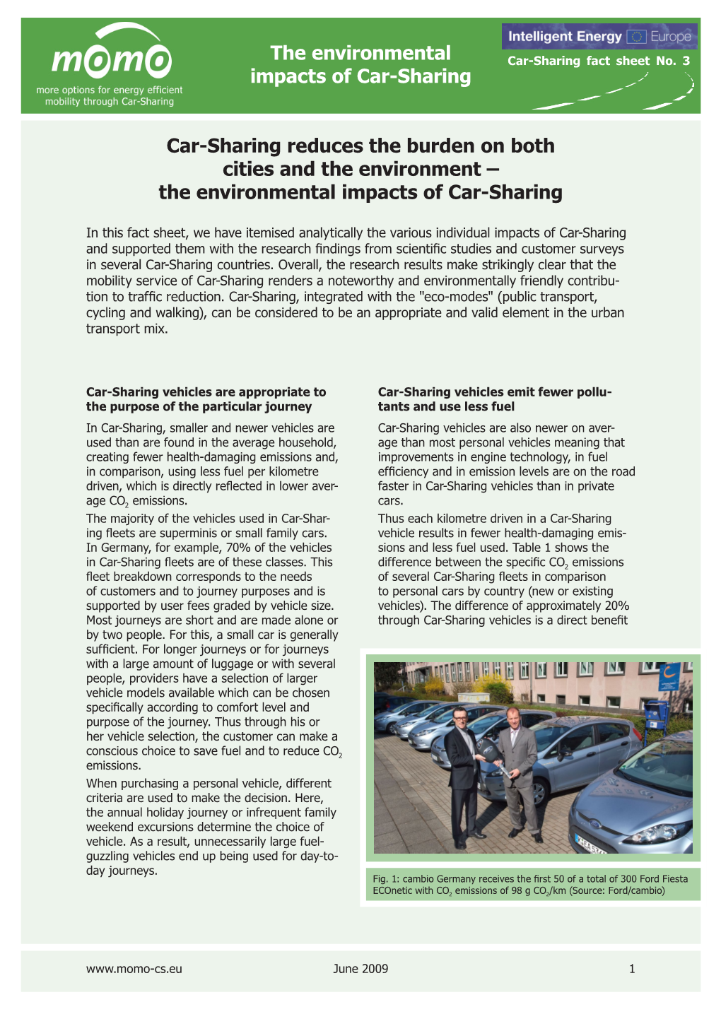 The Environmental Impacts of Car-Sharing