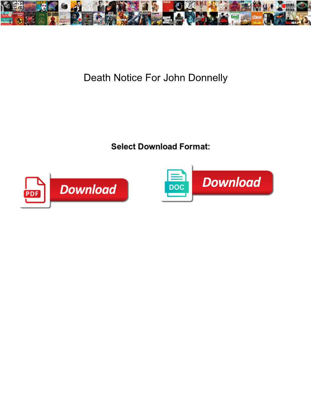 Death Notice for John Donnelly