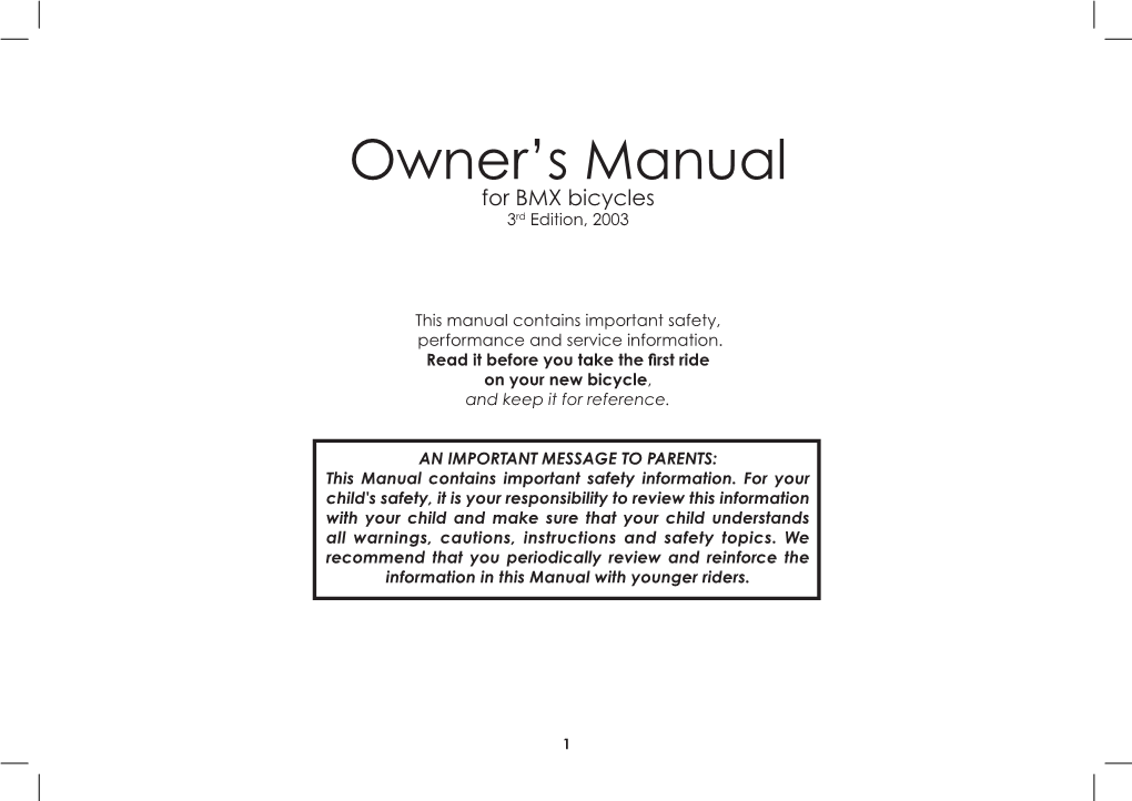 Owner's Manual