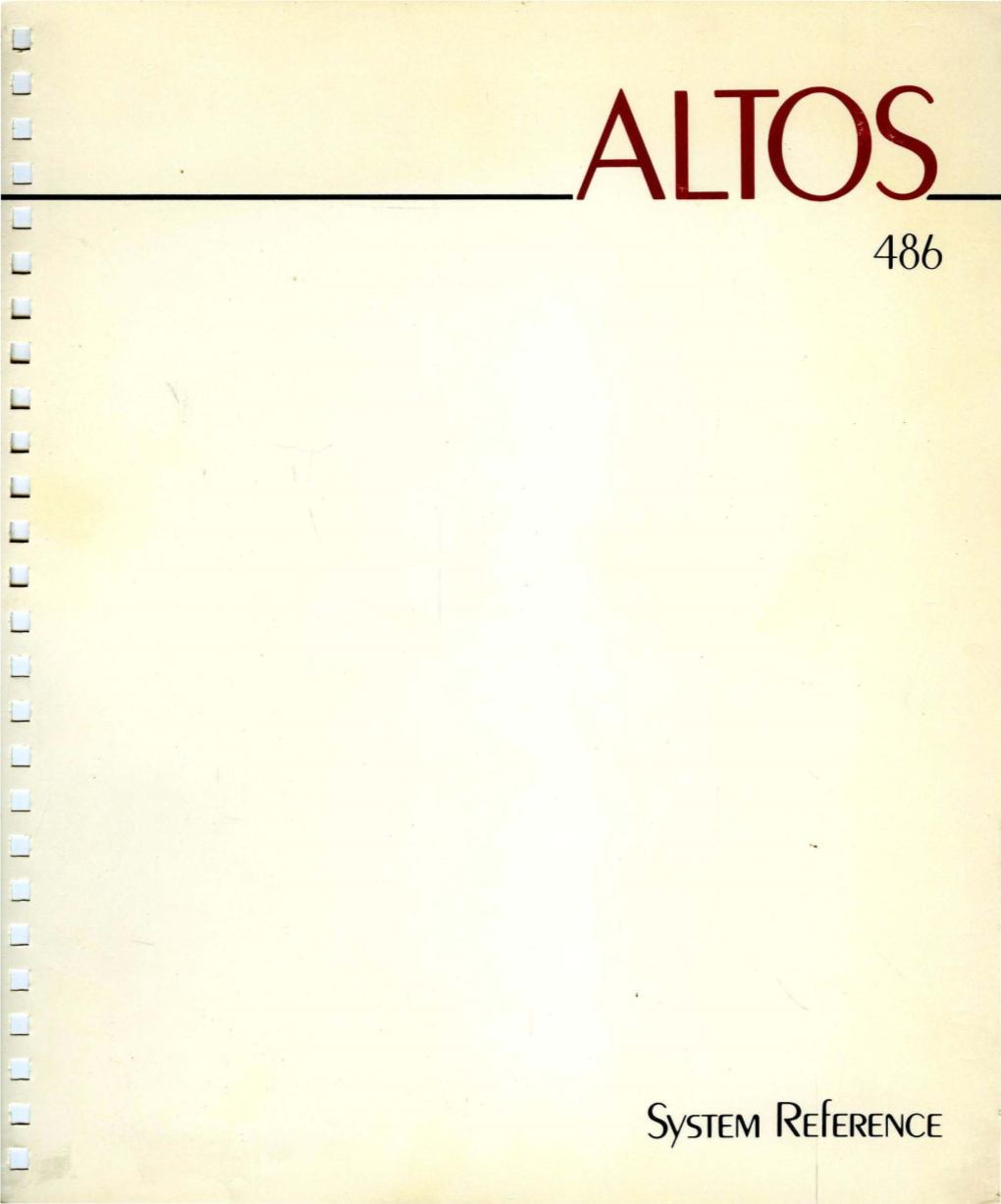 Altos Computer Systems Altos