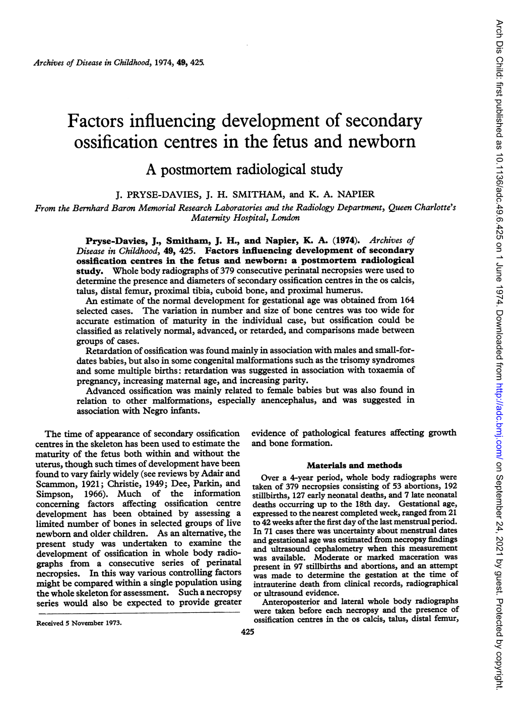 Ossification Centres in the Fetus Andnewborn