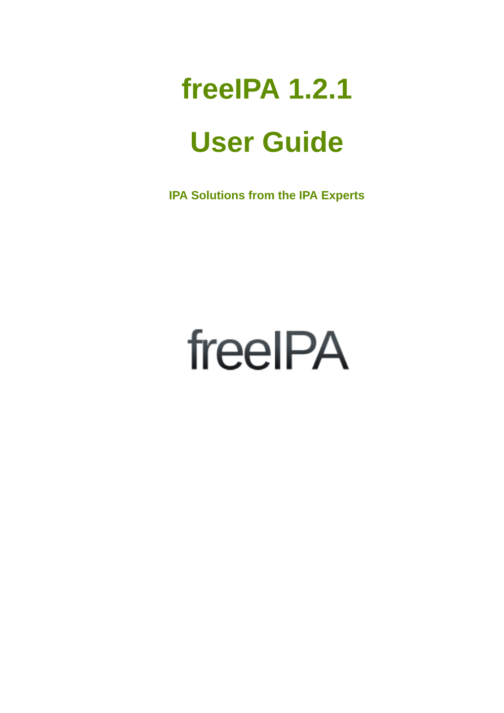 Freeipa 1.2.1 User Guide